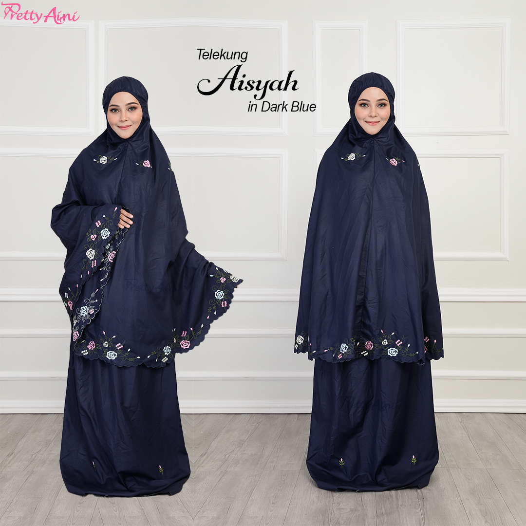 Telekung Aisyah - Dark Blue
