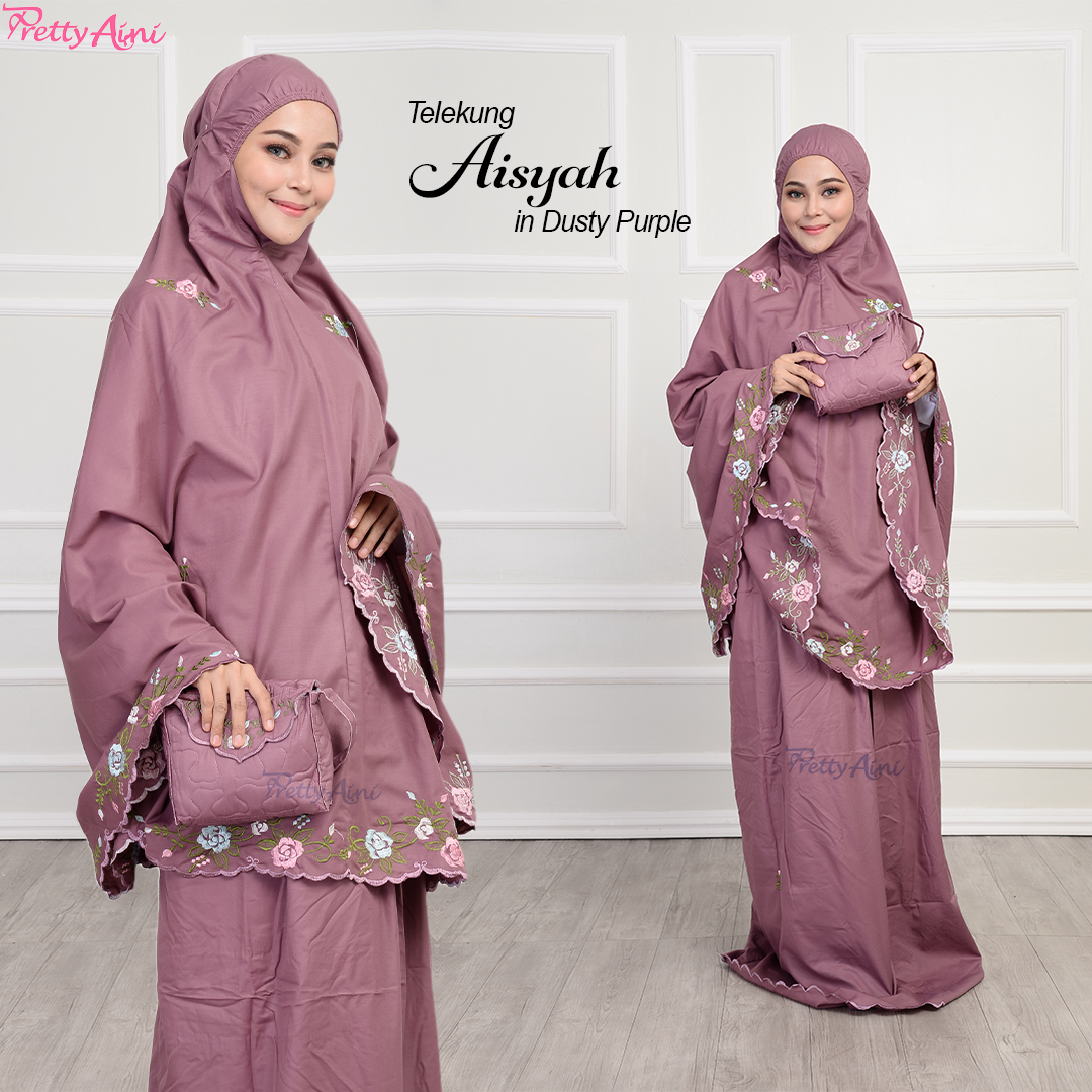 Telekung Aisyah - Dusty Purple