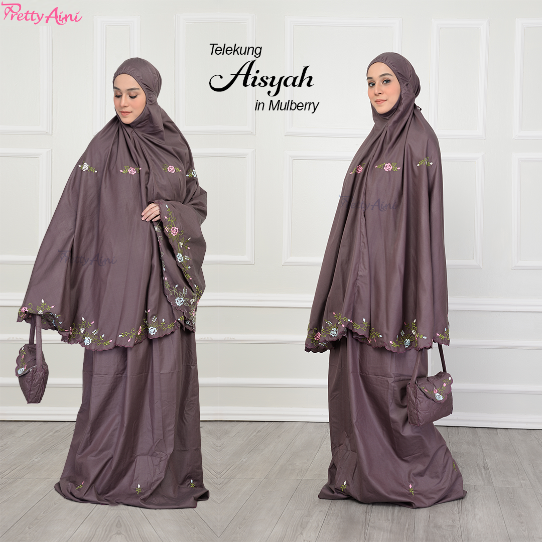 Telekung Aisyah - Mulberry