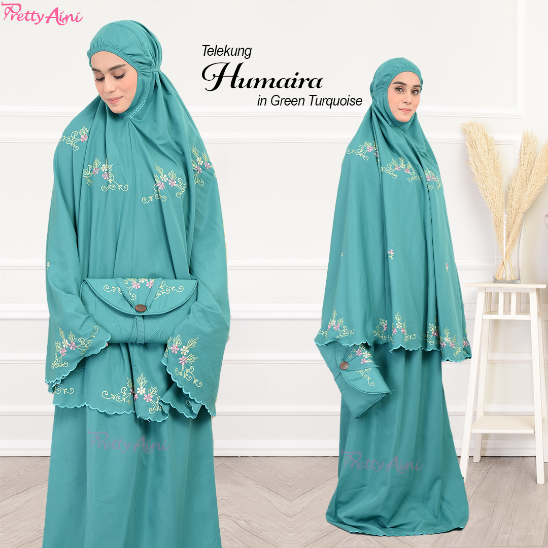 Telekung Humaira - Green Turquoise