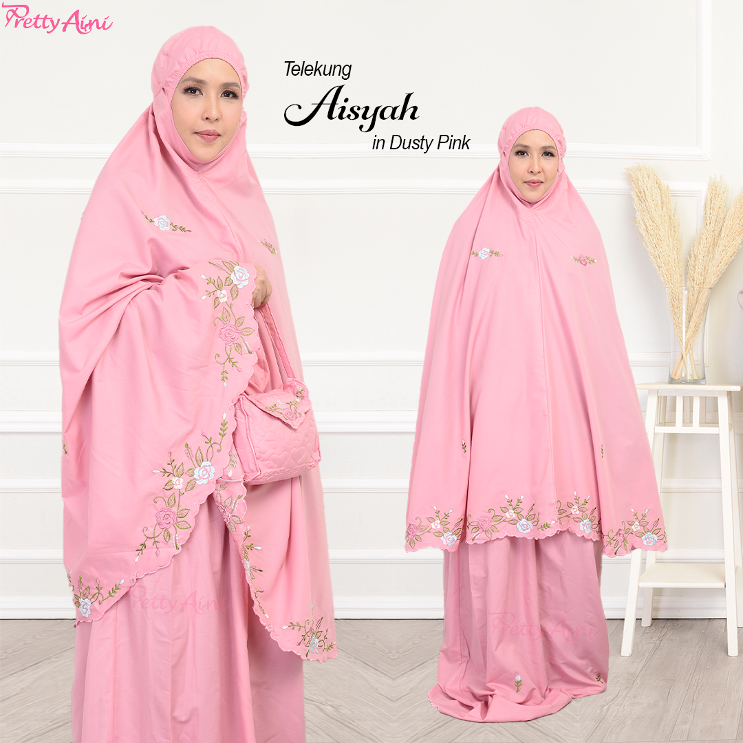 Telekung Aisyah - Dusty Pink