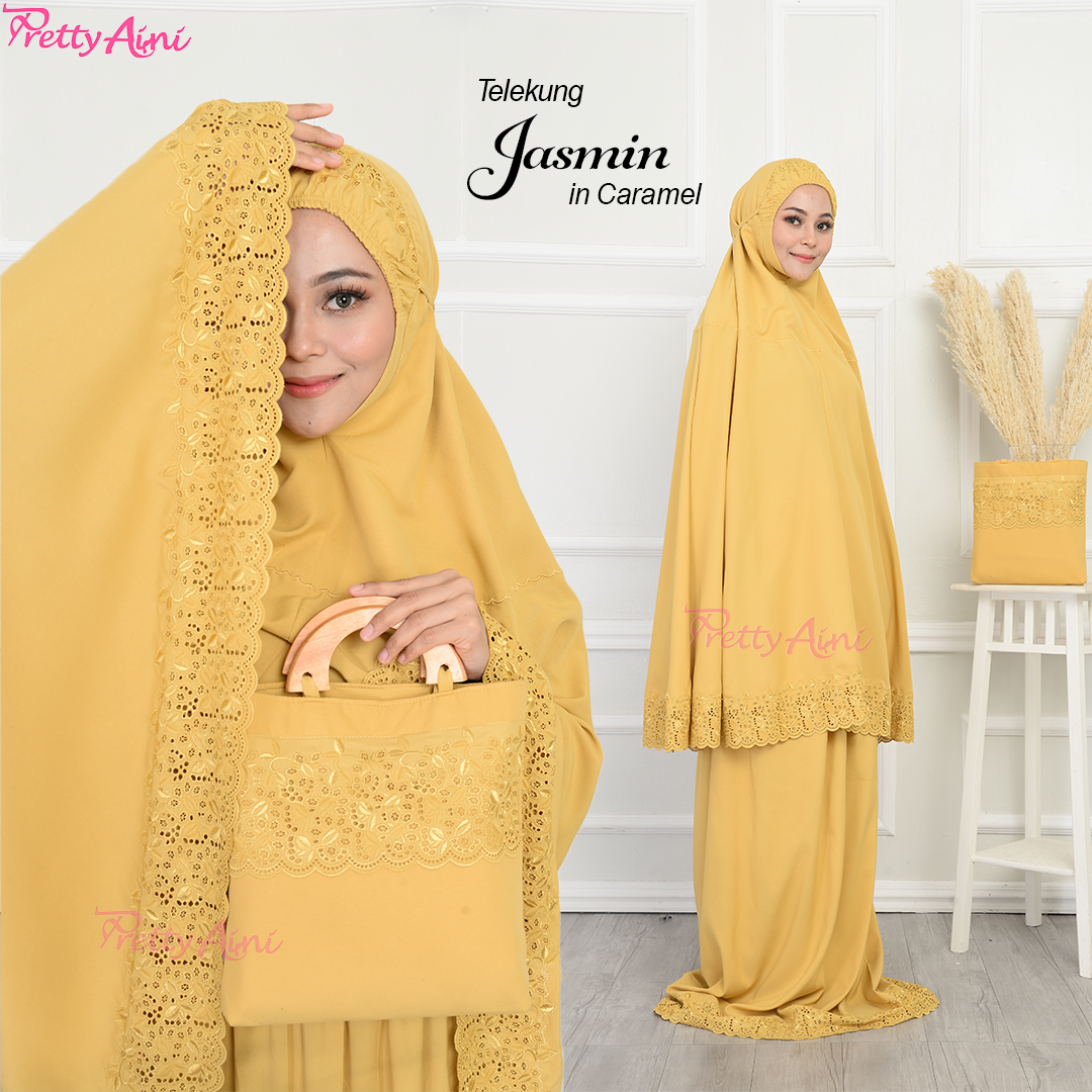 Telekung Jasmin - Caramel