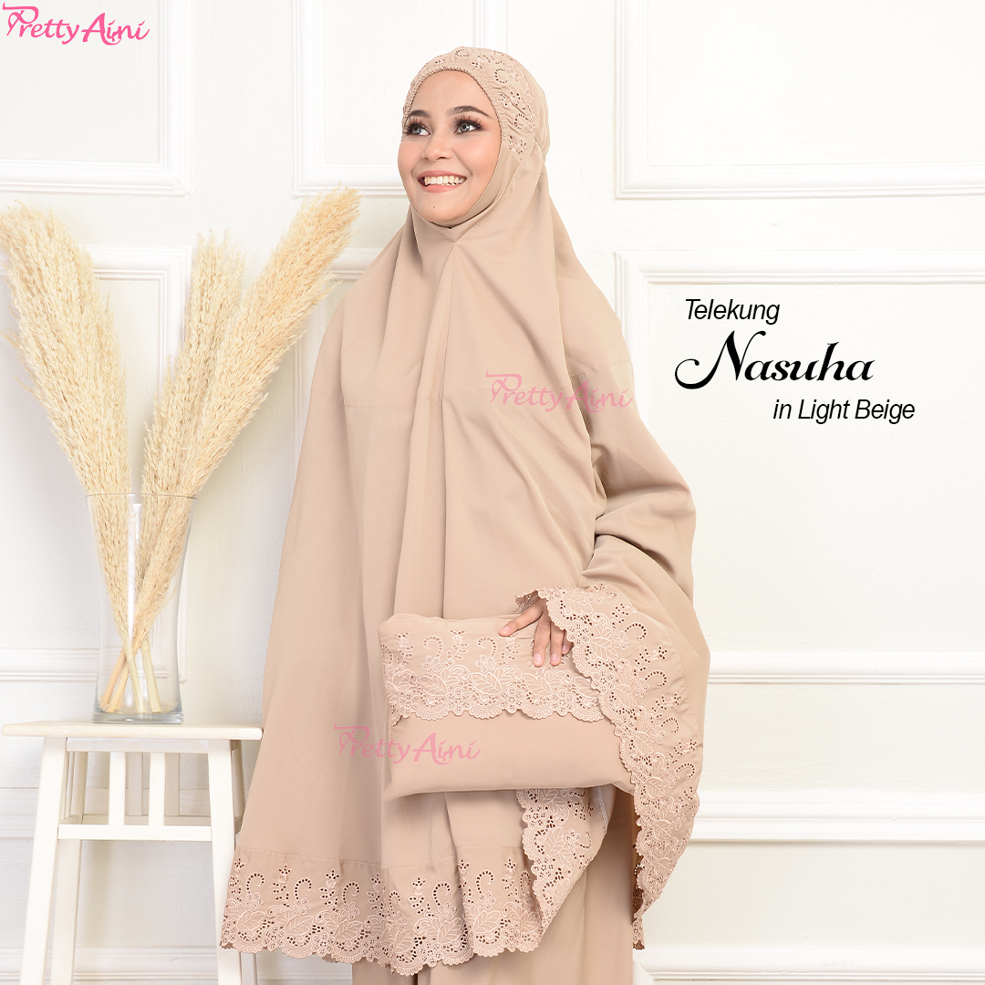 Telekung Nasuha Standard - Light Beige