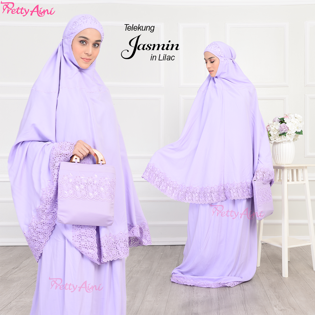 Telekung Jasmin - Lilac