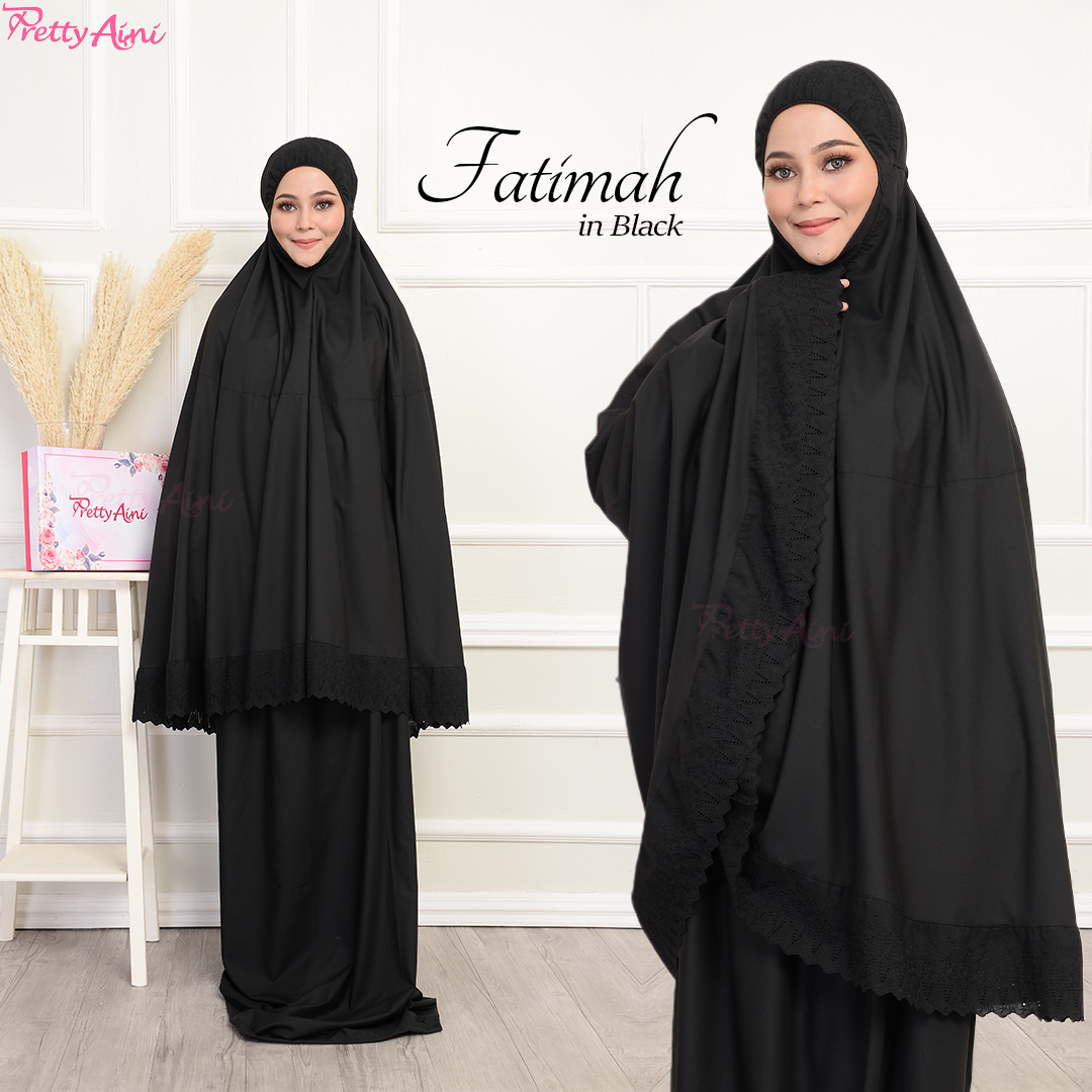 Telekung Fatimah - Black