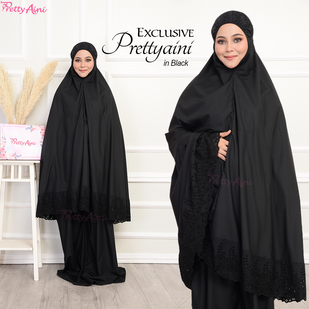 Telekung Exclusive PrettyAini - Black
