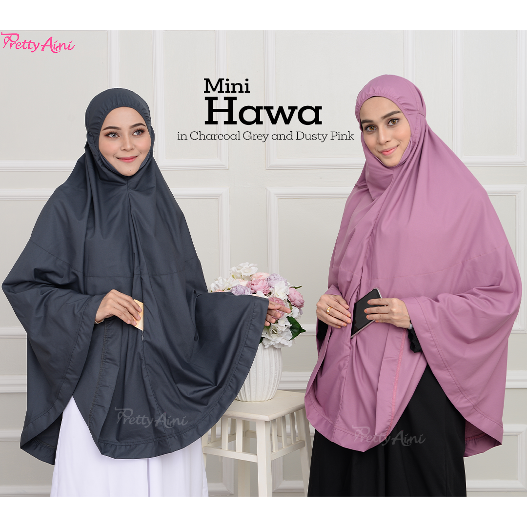 Mini Hawa - Charcoal Grey/Dusty Pink