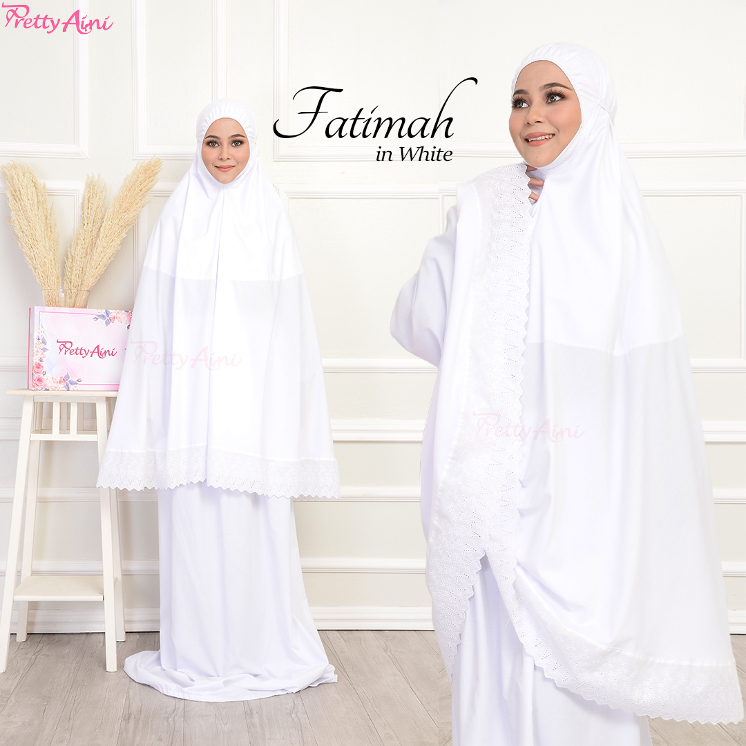 Telekung Fatimah - White
