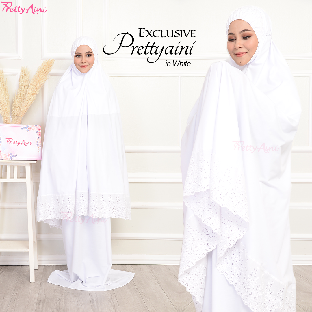 Telekung Exclusive PrettyAini - White