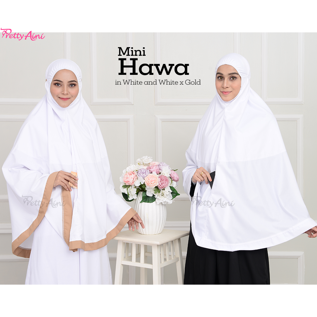 Mini Hawa - White/White x Gold