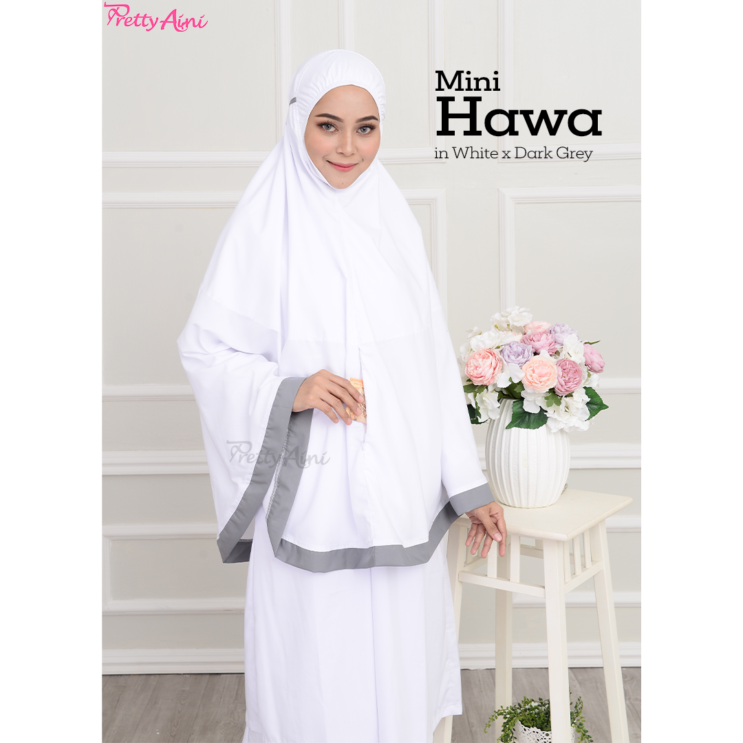 Mini Hawa - White x Dark Grey