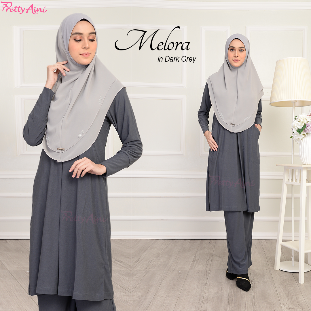 Jubah Melora - Dark Grey