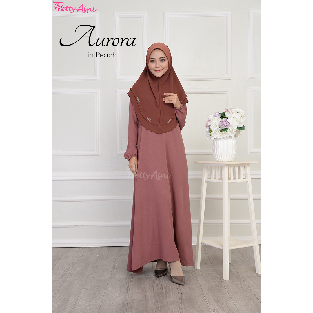 Jubah Aurora - Peach