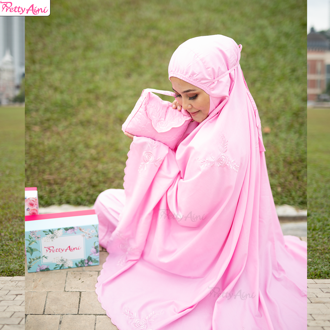 Telekung Medina A - Baby Pink - Image 5