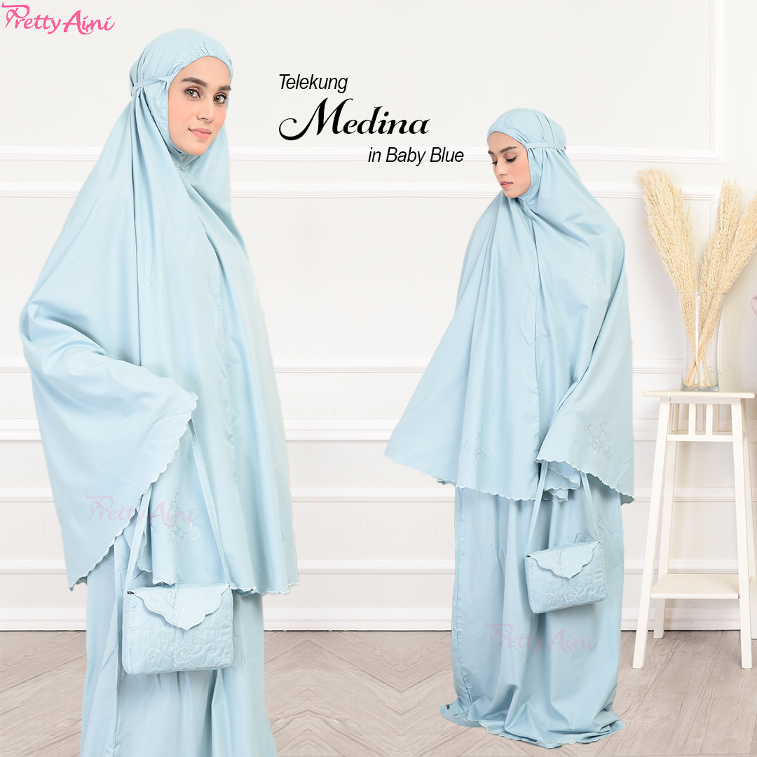 Telekung Medina A - Baby Blue