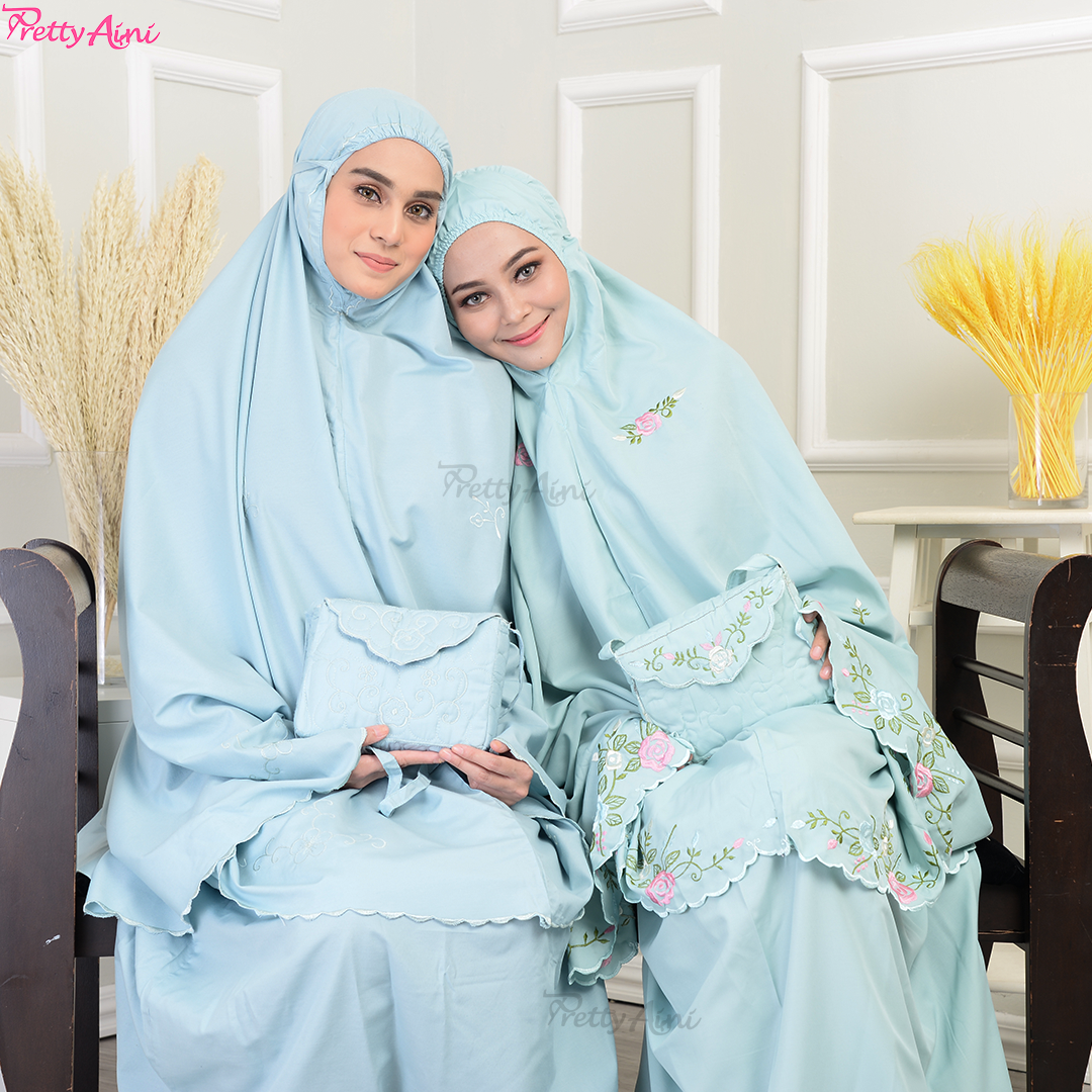 Telekung Medina A - Baby Blue - Image 6