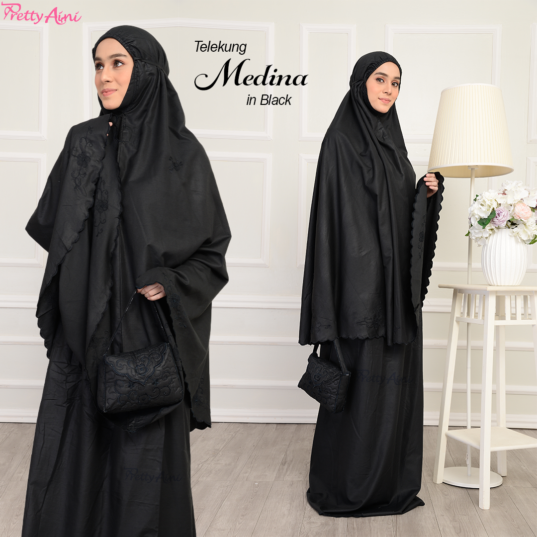 Telekung Medina A - Black
