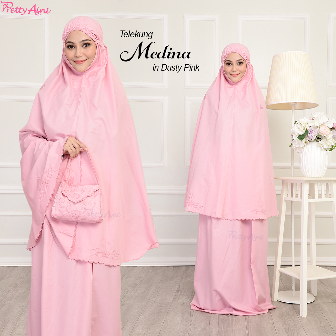 Telekung Medina A - Dusty Pink