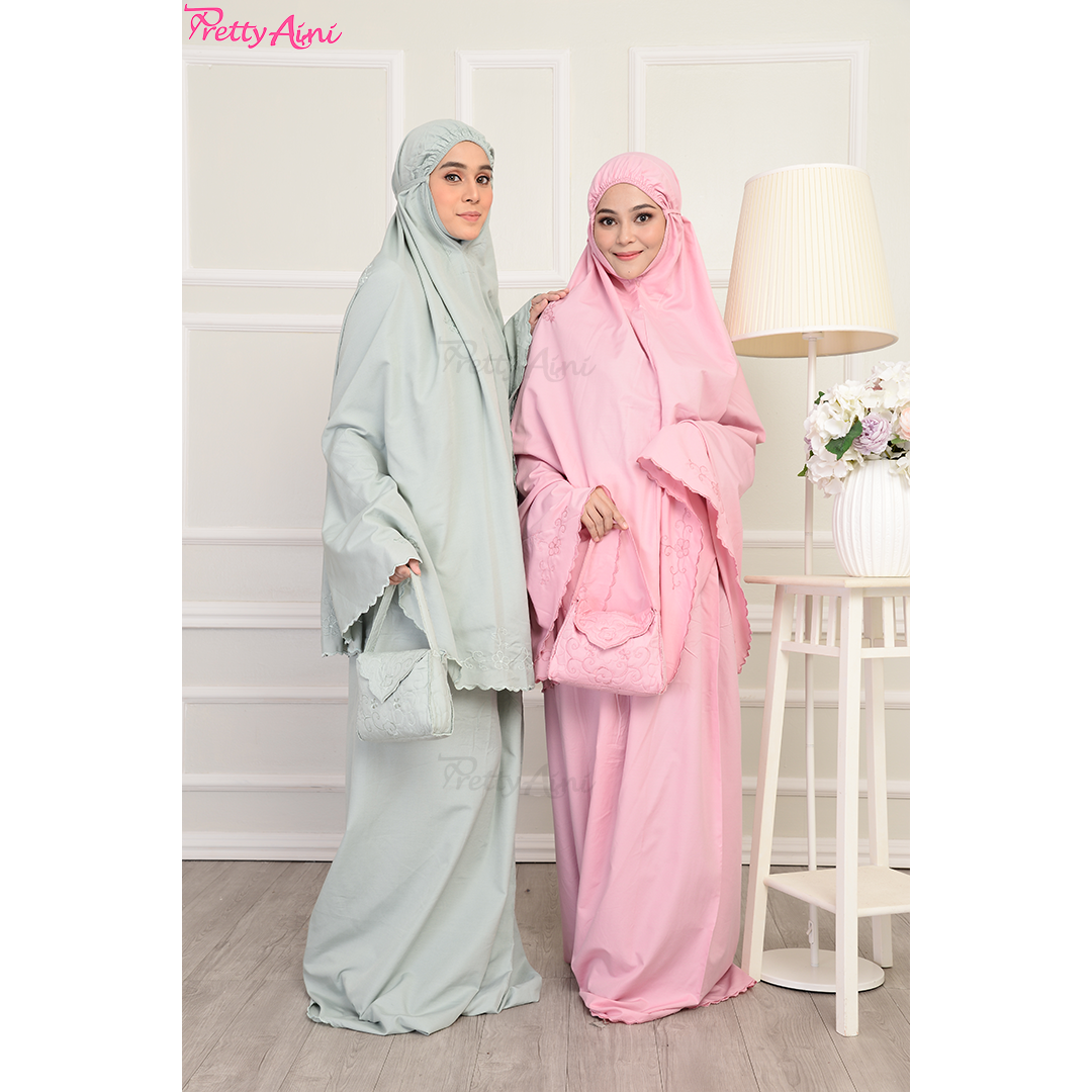 Telekung Medina A - Dusty Pink - Image 7