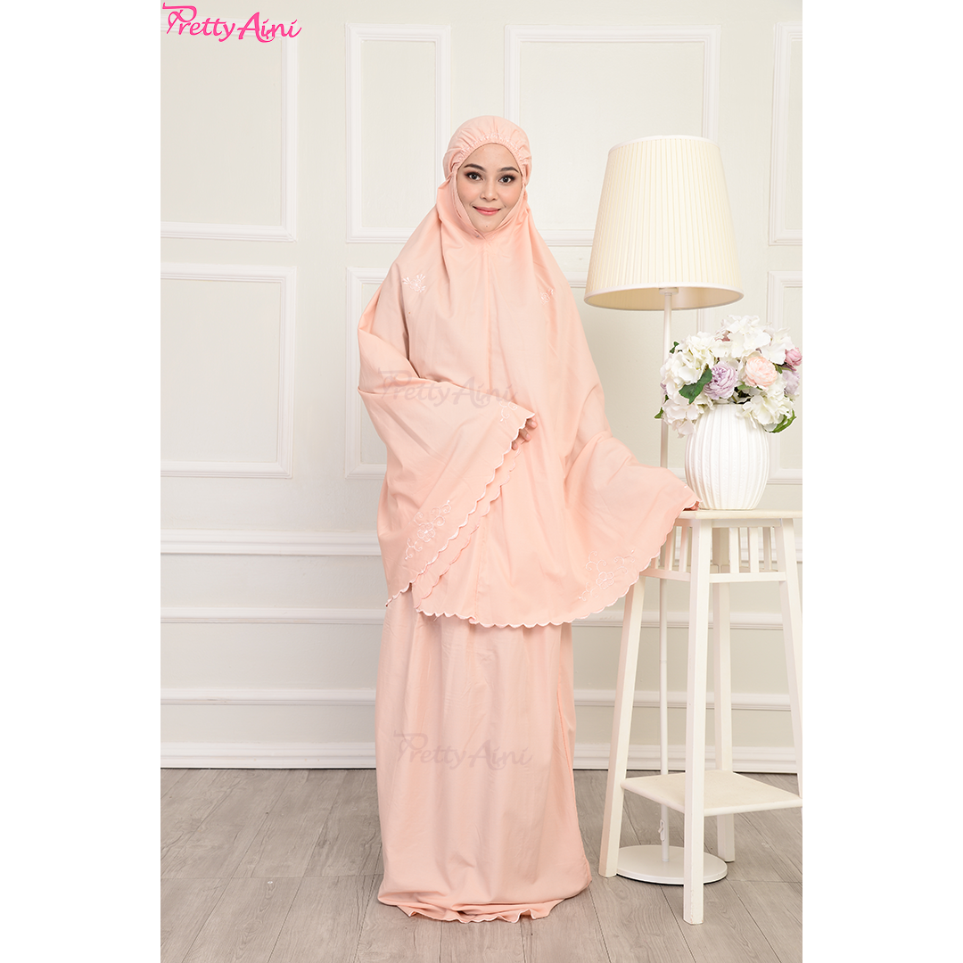Telekung Medina A - Light Peach - Image 5