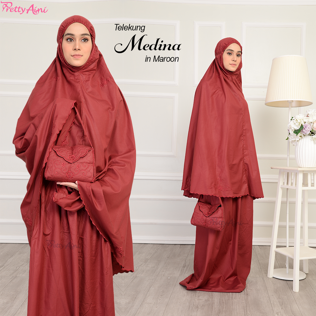 Telekung Medina A - Maroon