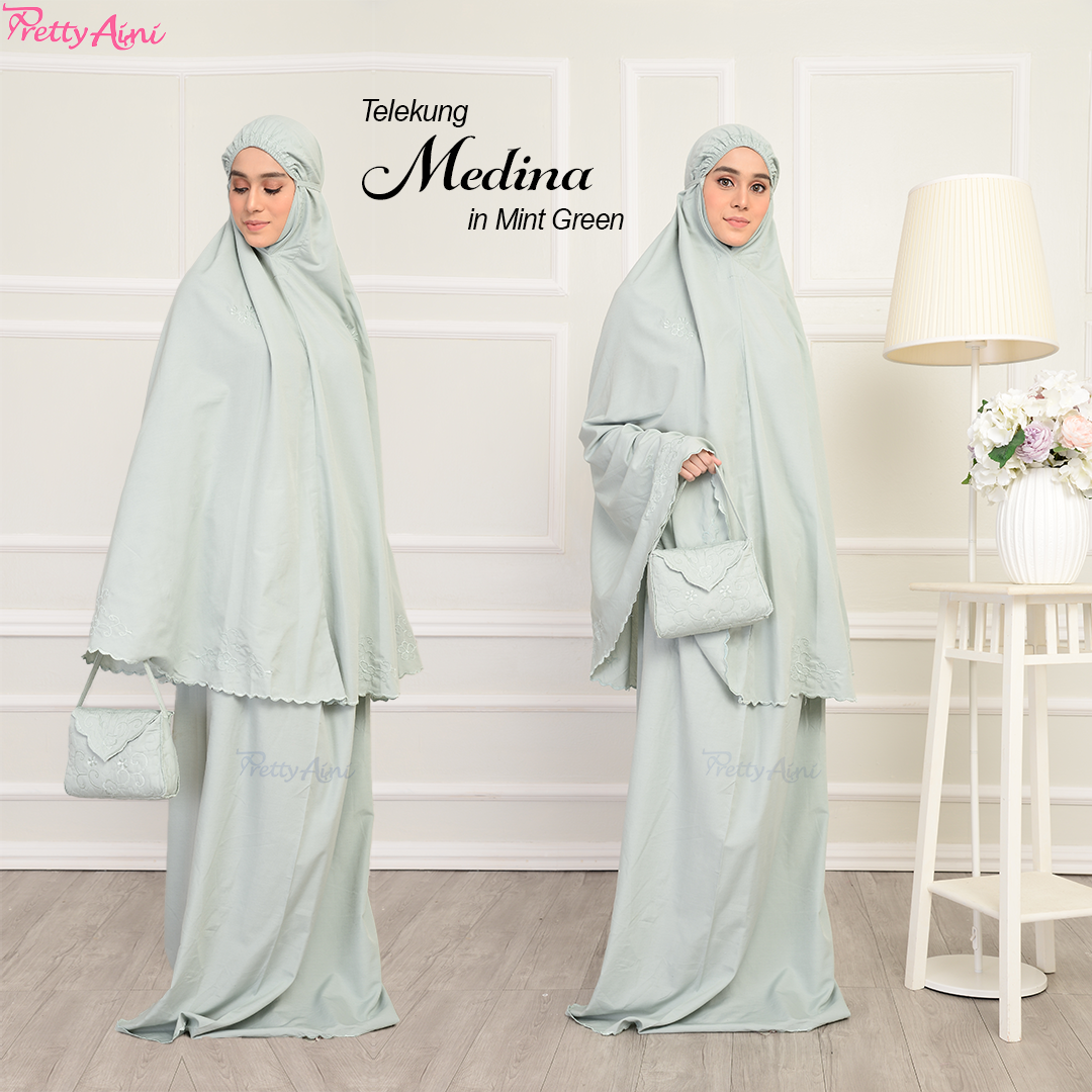 Telekung Medina A - Mint Green