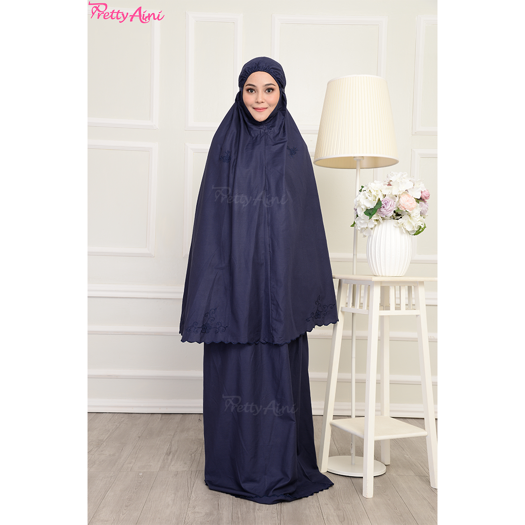 Telekung Medina A - Navy Blue - Image 7