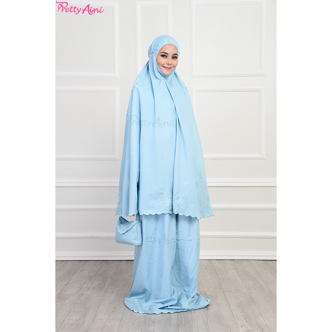 Telekung Medina A - Sky Blue - Image 7