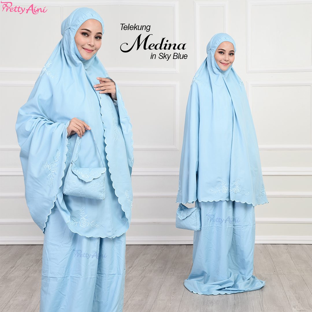 Telekung Medina A - Sky Blue