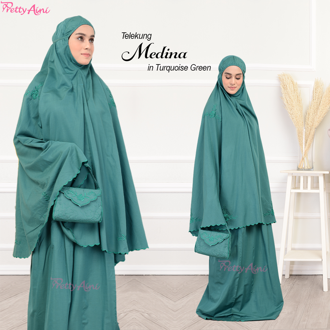 Telekung Medina A - Turquoise Green