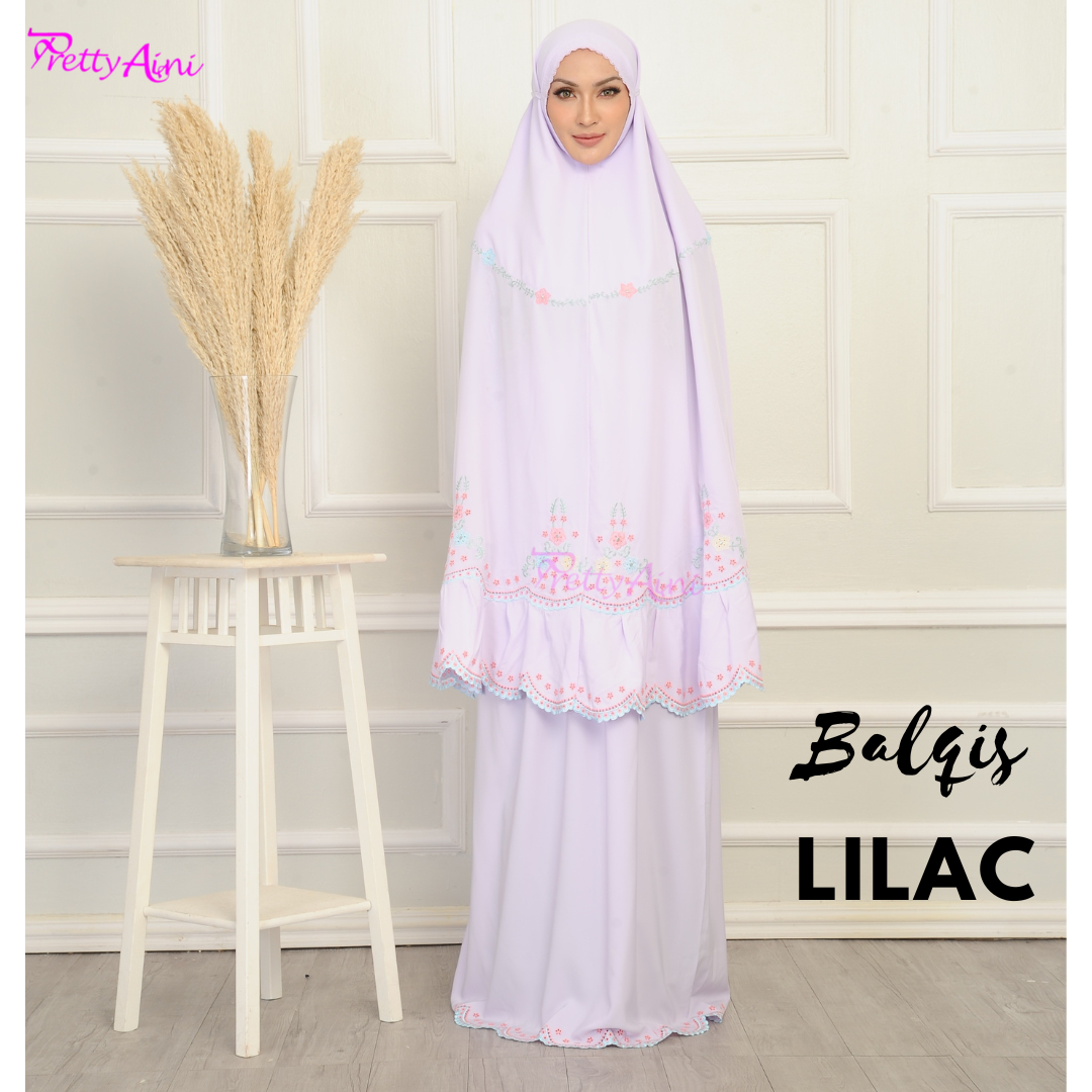 Telekung Balqis - Lilac