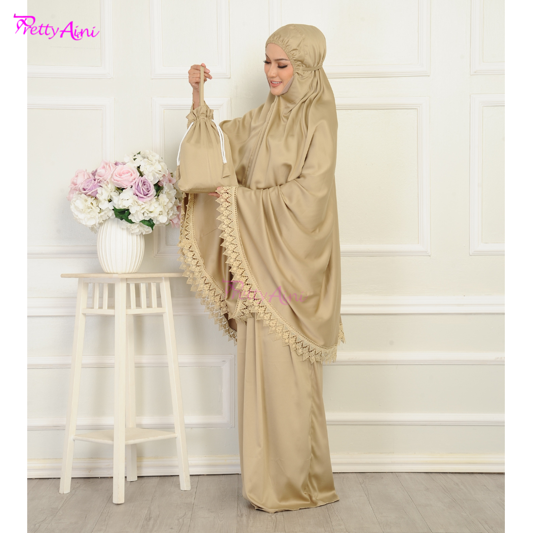 Telekung Dahlia - Nude - Image 8