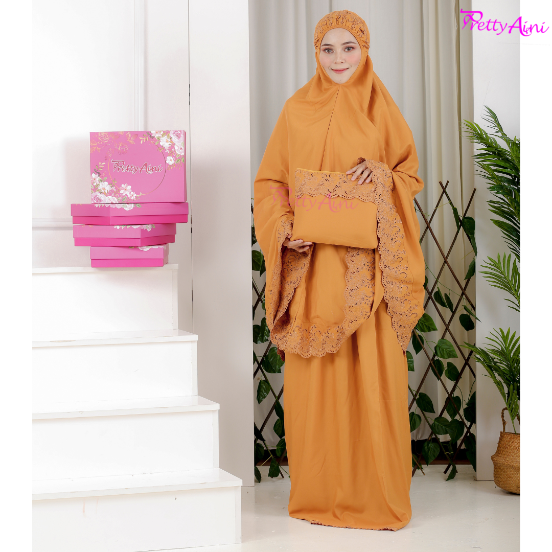 Telekung Nasuha Standard - Mustard - Image 4
