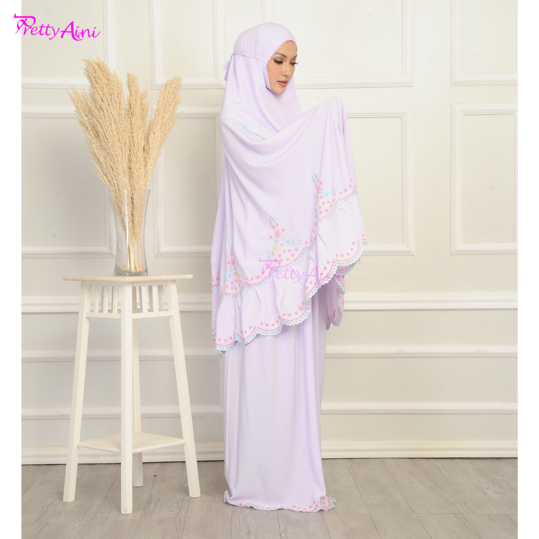 Telekung Balqis - Lilac - Image 5