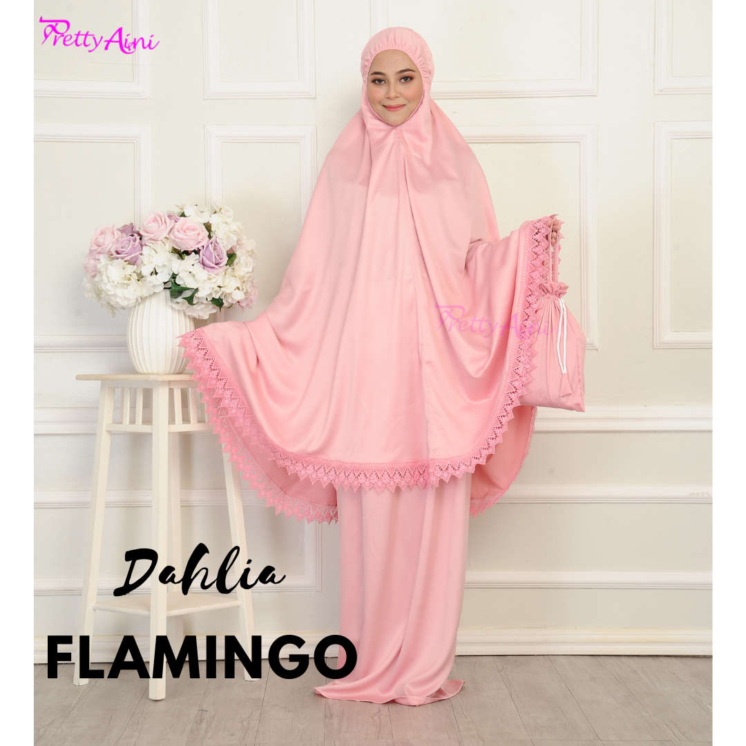 Telekung Dahlia - Flamingo