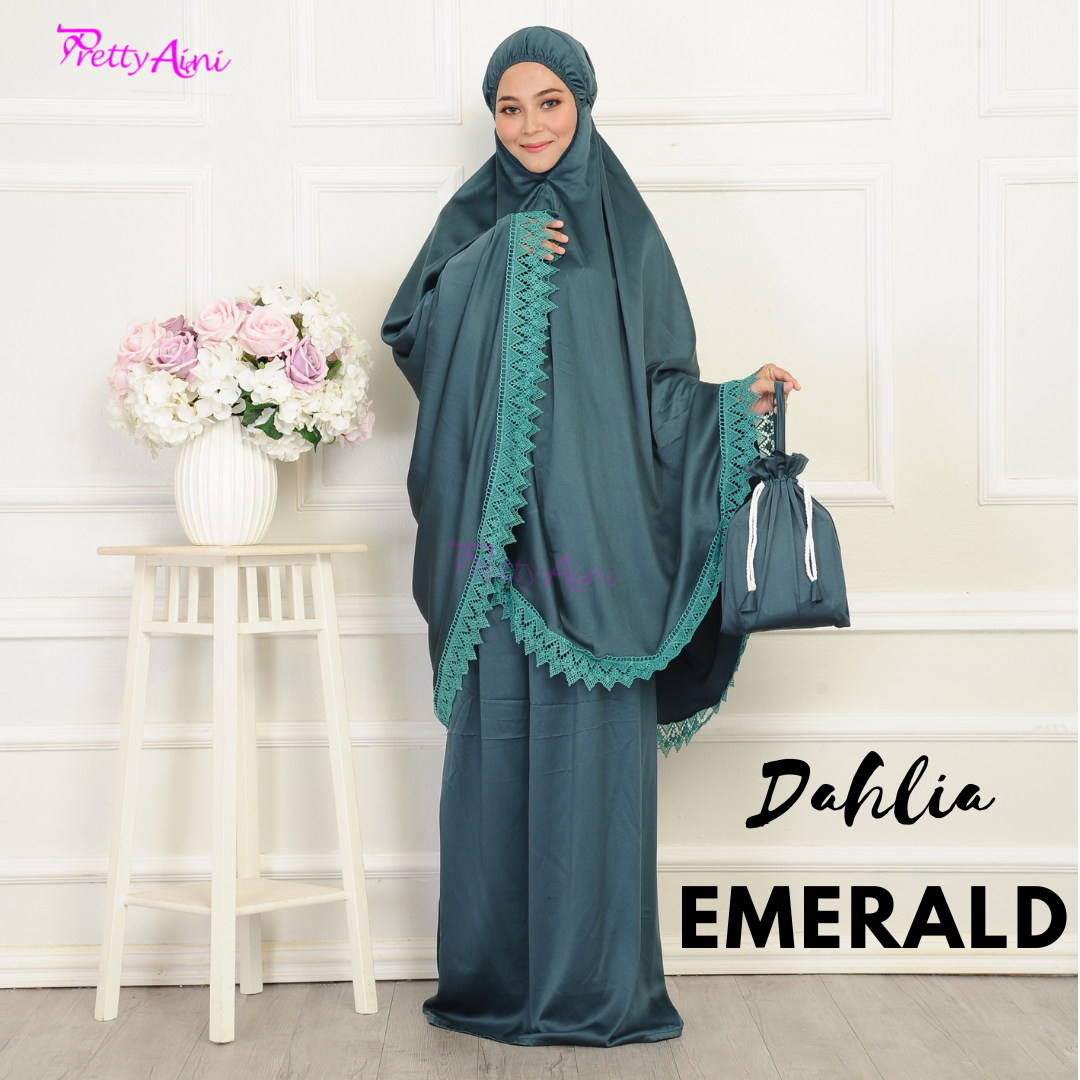 Telekung Dahlia - Emerald