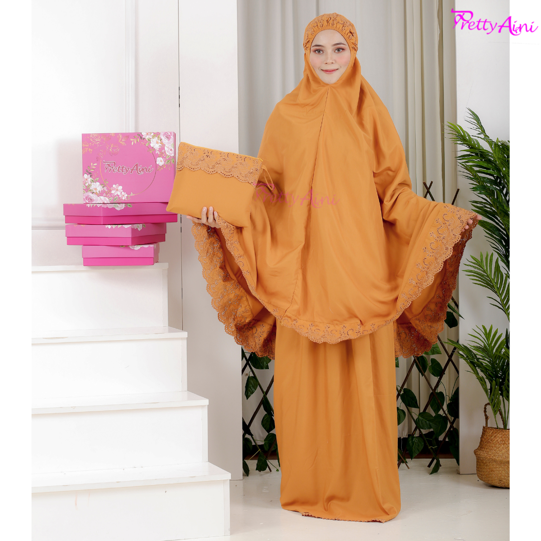 Telekung Nasuha Standard - Mustard - Image 5