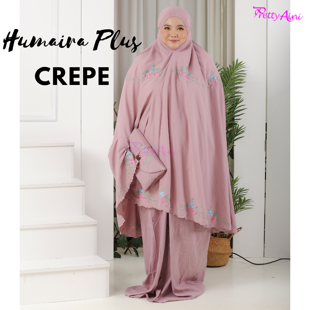 Telekung Humaira Plus Size - Crepe