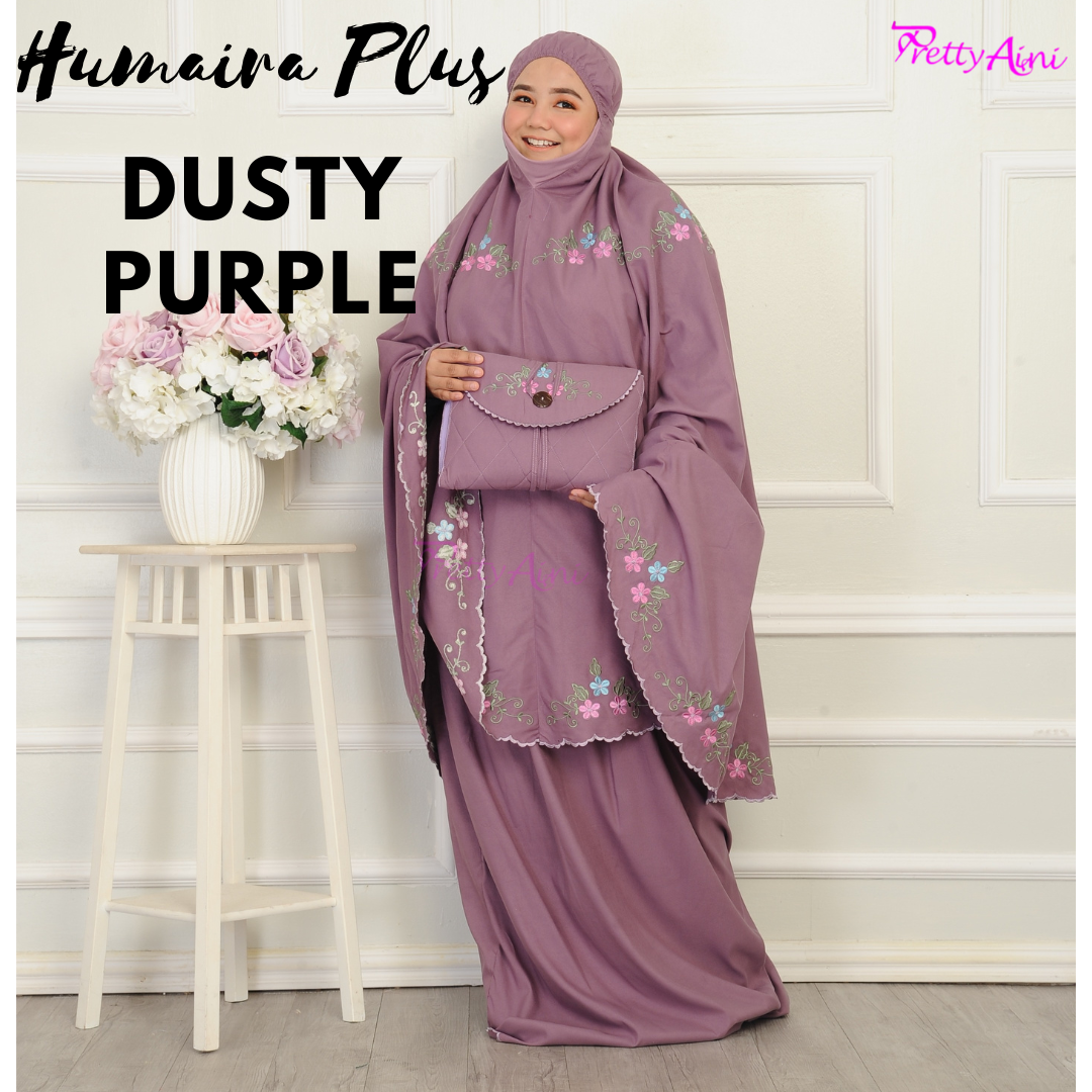 Telekung Humaira Plus Size - Dusty Purple
