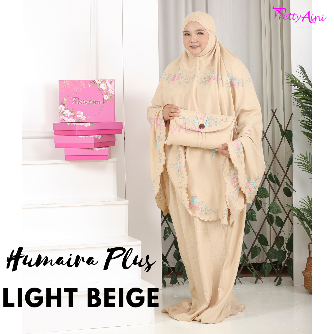 Telekung Humaira Plus Size - Light Beige