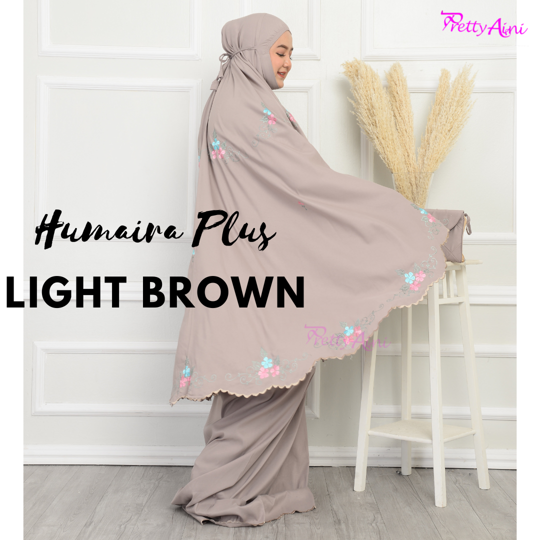 Telekung Humaira Plus Size - Light Brown