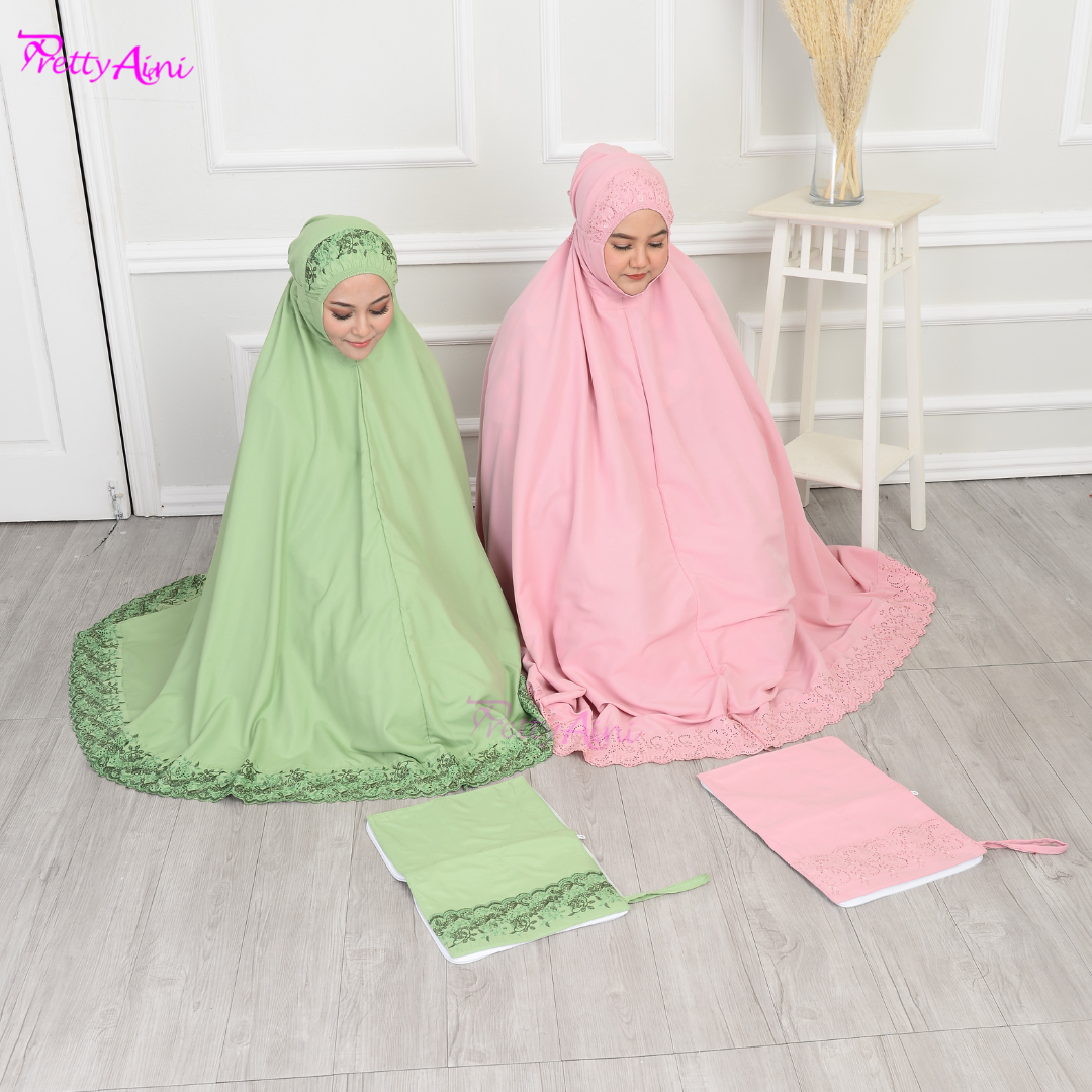 Telekung Nasuha Plus Size - Dusty Pink - Image 8