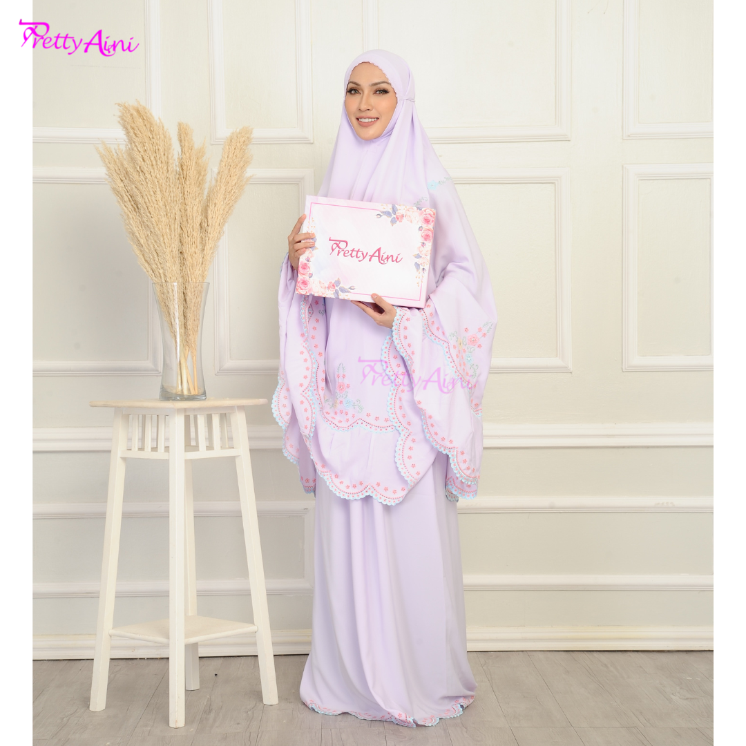 Telekung Balqis - Lilac - Image 7