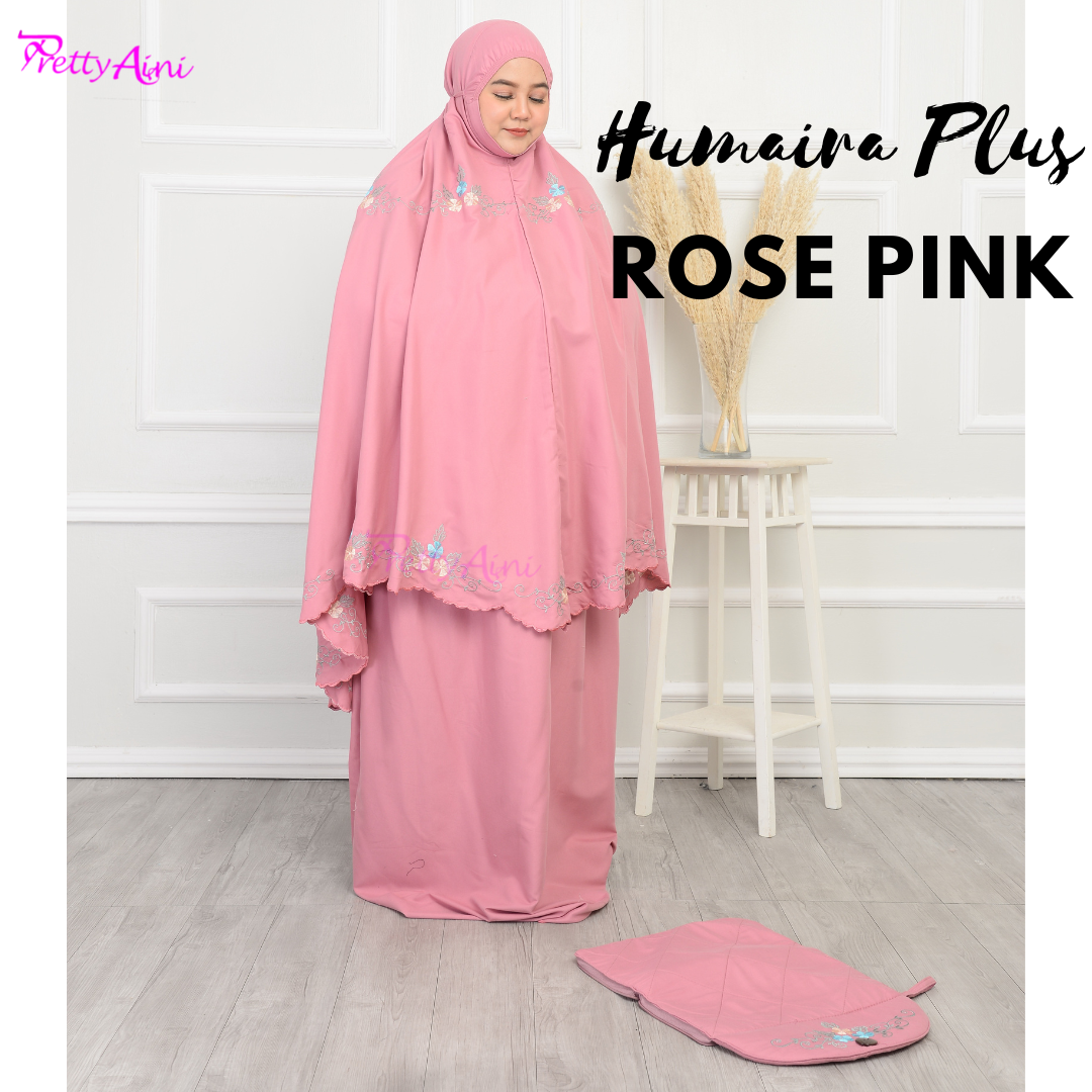 Telekung Humaira Plus Size - Rose Pink