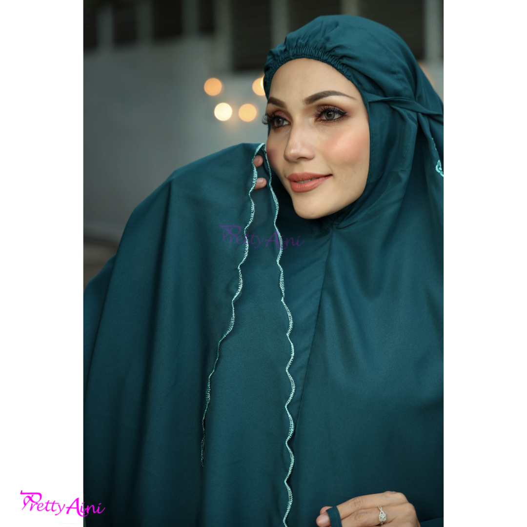 Telekung Melati - Emerald - Image 6