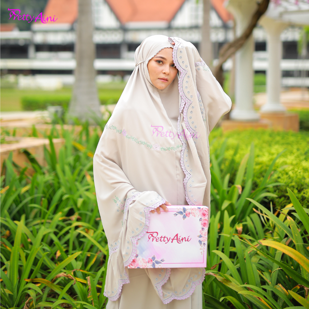 Telekung Balqis - Light Beige - Image 8
