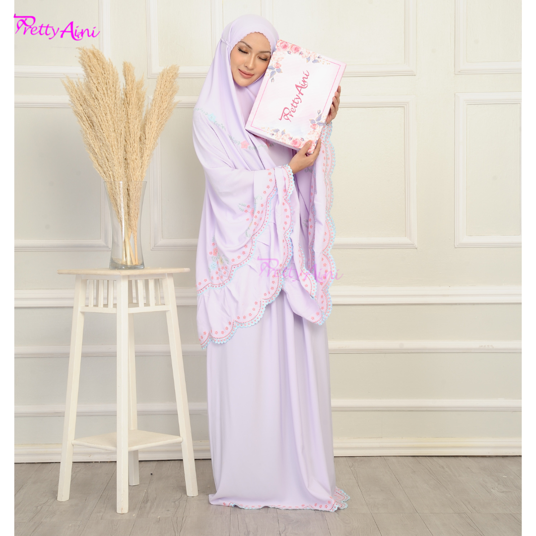 Telekung Balqis - Lilac - Image 8