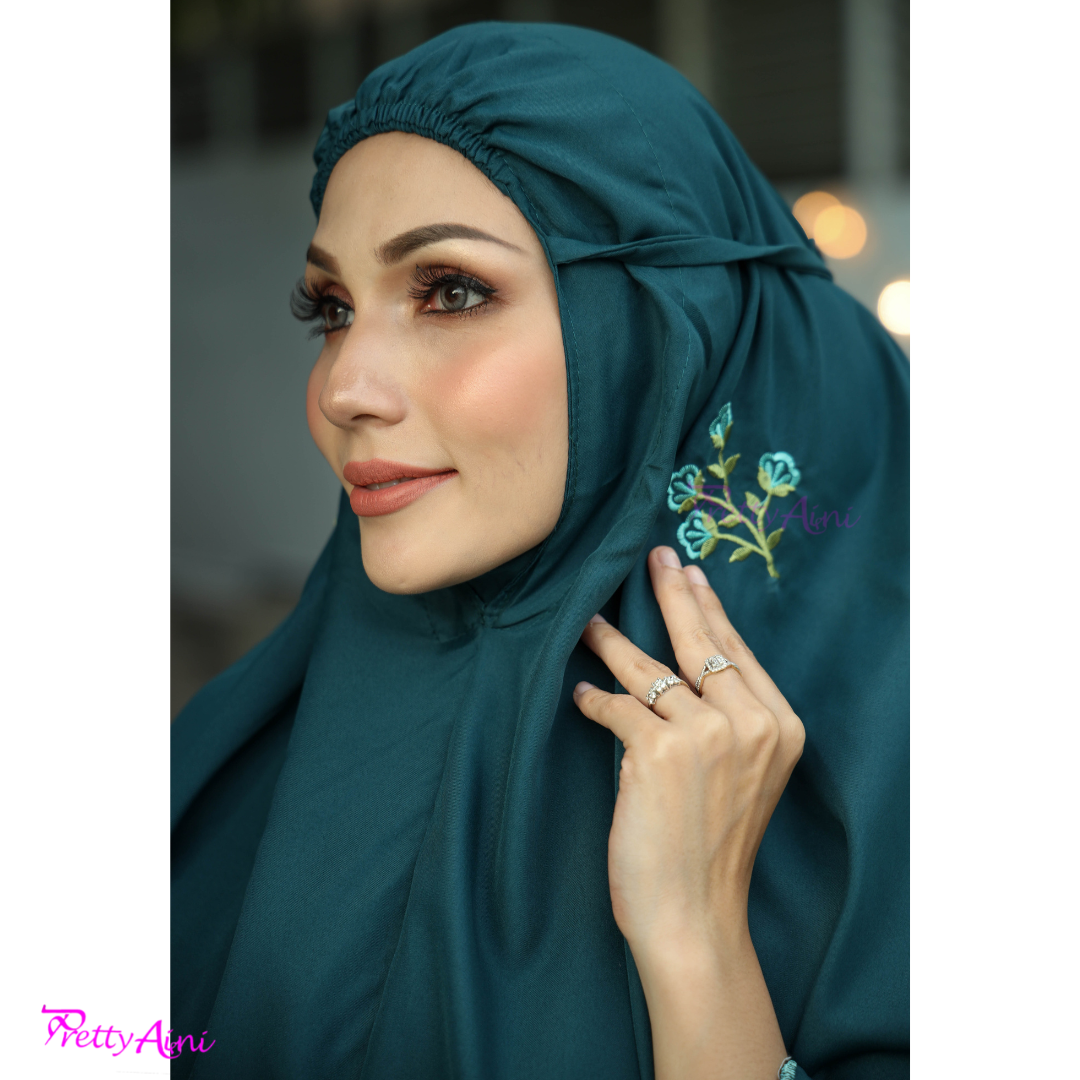 Telekung Melati - Emerald - Image 8