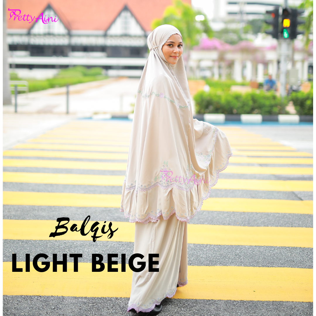 Telekung Balqis - Light Beige