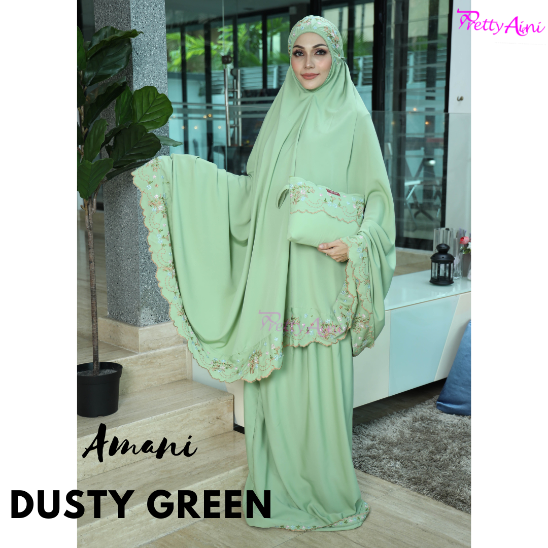 Telekung Amani - Dusty Green